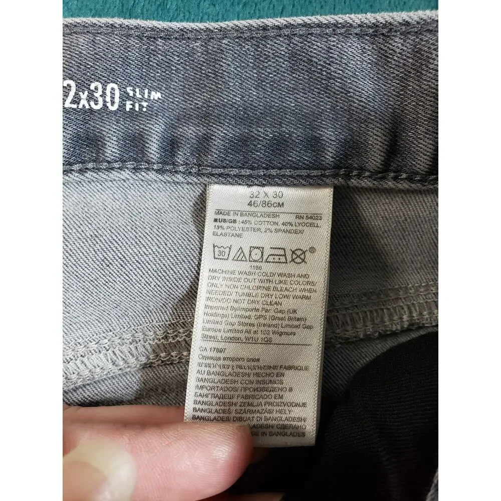 Banana Republic Jeans Size 32x30 Mens Gray Pants Stretch Traveler Slim Straight